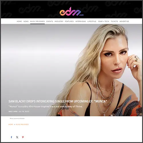 samblackyedmcom Sam Blacky, EDM.com, News