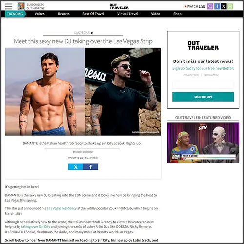 damanteouttraveler Damante, Out Traveler, News