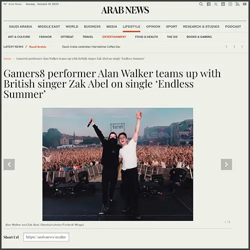 alanwalkerzakabelarabnews Gamers8, Alan Walker, Arab News, News