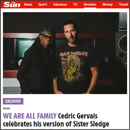 cedricgervaisnilerodgersthesun Cedric Gervais, Nile Rodgers, The Sun, News