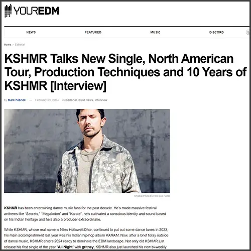 kshmryouredm KSHMR, YourEDM, News