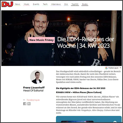 r3habwwdjmaggermany R3HAB, W&W, DI Mag Germany, News