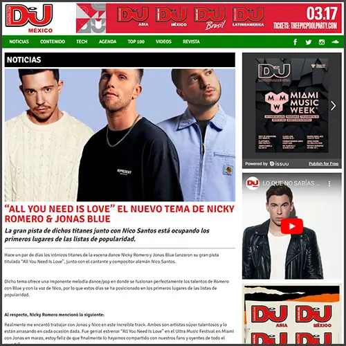 nickyromerojonasbluedjmagmexico Nicky Romero, Jonas Blue, Nico Santos, DJ Mag Mexico, News