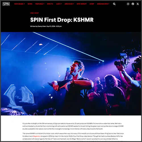 kshmrspin KSHMR, SPIN, News