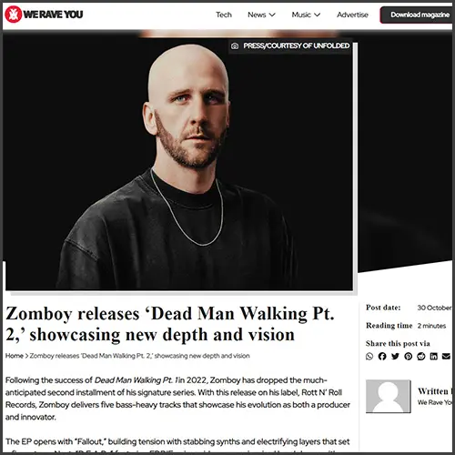 zomboyweraveyou Zomboy, we rave you, News