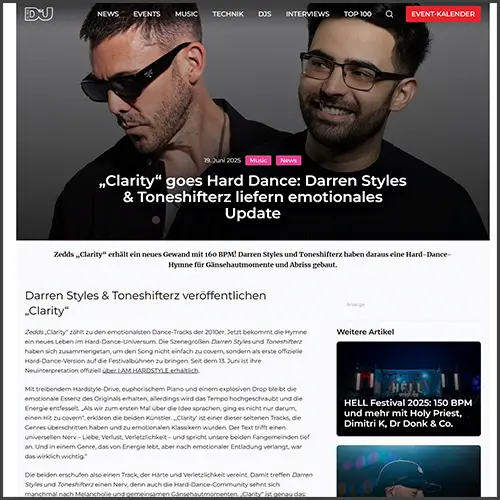 darrenstylestoneshifterzdjmaggermany Darren Styles, Toneshifters, DJ Mag, News