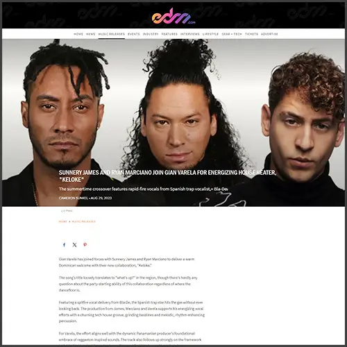 sunneryjamesryanmarcianogianvarelaedmcom Gian Varela, Sunnery James, Ryan Marciano, edm.com, News