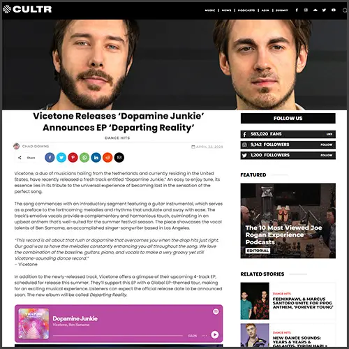 vicetonecultr Vicetone, CULTR, News