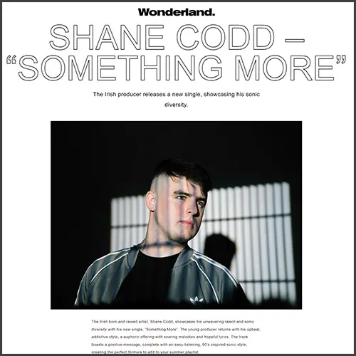 shanecoddwonderlandmagazine Shane Codd, Wonderland Magazine, News