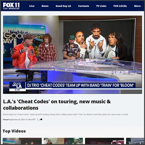 cheatcodesgooddayla Cheat Codes, FOX11 Los Angeles, Good Day LA, News