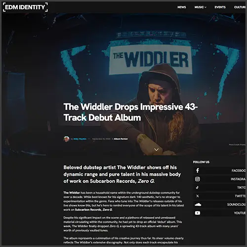 thewiddleredmidentity The Widdler, edm identity, News