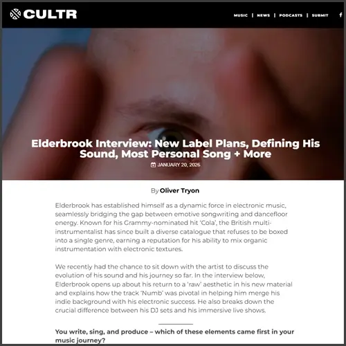elderbrookcultr Elderbrook, Cultr, news