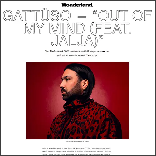 gattusowonderlandmagazine Gattuso, Jalja, Wonderland Magazine, News