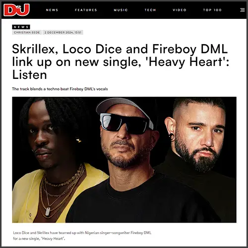 locodiceskrillexdjmag Loco Dice, Skrillex, Fireboy DML, DJ Mag, News