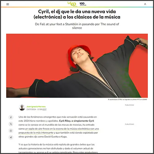 cyrillos40 Cyril, LOS 40, News